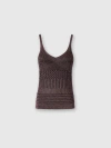 Missoni Lamé Multi-processing Viscose Tank Top In Black & Multicoloured