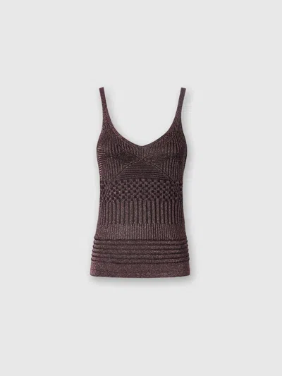Missoni Lamé Tanktop Aus Viskose Mit Mehreren Verarbeitungen In Black,multicoloured