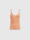 Missoni Crochet Tank Top In Orange Multicoloured
