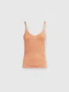 Missoni Crochet Tank Top In Orange Multicoloured
