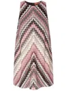 MISSONI MISSONI LAMÉ SERRATED ZIG-ZAG PATTERN A-LINE MINI DRESS