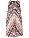 Missoni Mini A-line Dress With Serrated Zigzag Lamé Motif In Multicolor