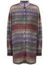 Missoni Long Sleeve Knitted Lamé Shirt