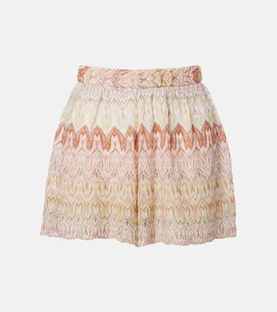 Missoni Lamé Shorts In Multi