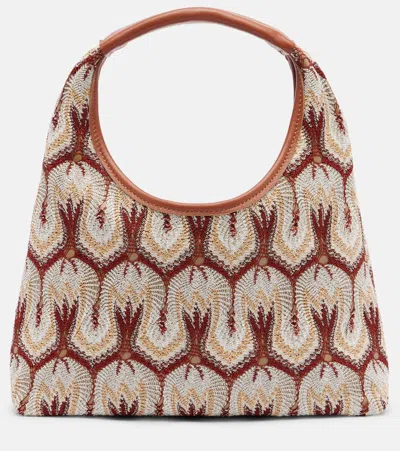 Missoni Lamé Shoulder Bag In Brown