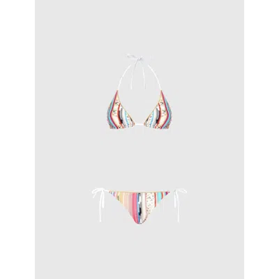 MISSONI MISSONI LAMÉ SLUB VISCOSE TRIANGLE BIKINI