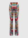 Missoni Hose Aus Lamé-viskose Mit Schlitzen Am Unteren Rand In Multicoloured