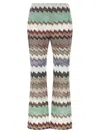 Missoni Snake-pattern Metallic-knit Trousers In White