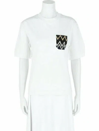Pre-owned Missoni Lamé Solid T-shirt W/ Tags In White