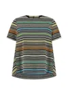 Missoni Multicolour Crew Neck Stripes T-shirt In Multi
