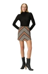 Missoni Lamé Striped Viscose Mini Skirt In Multicolor