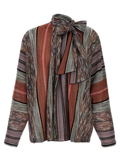 MISSONI LAMÉ STRIPES BLOUSE