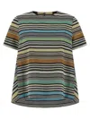 Missoni Multicolour Crew Neck Stripes T-shirt In Multi