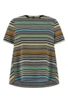 Missoni Multicolour Crew Neck Stripes T-shirt In Multi
