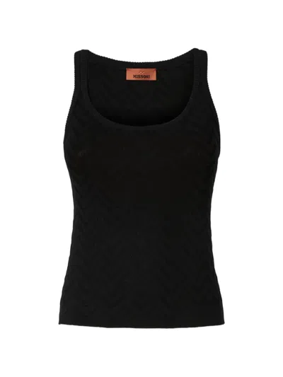 Missoni Lamé Tank Top In Black