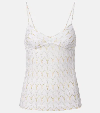 Missoni Lamé Tank Top In White