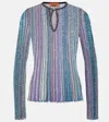 Missoni Lamé Pleated Knit Top In Multicoloured