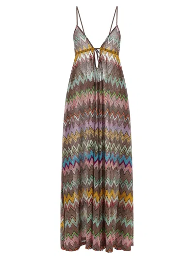 Missoni Lamé Viscose Dress Dresses Multicolor