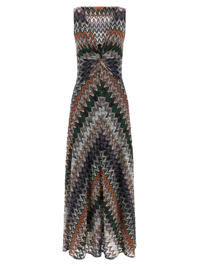 Missoni Lamé Viscose Dress In Multi