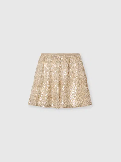 Missoni Sequin-embellished Mini Skirt In Gold
