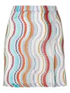 Missoni Wrap Mini Skirt In Blue