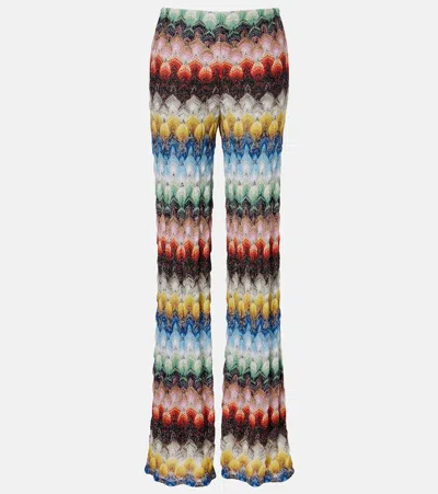Missoni Lamé Wide-leg Pants In Animal Print