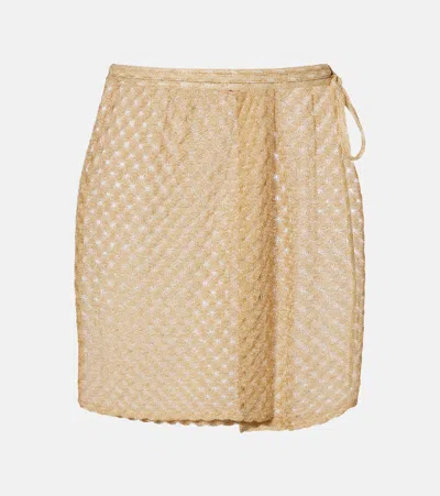 Missoni Lamé Wrap Skirt In Neutral