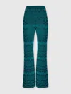 Missoni Straight Long Pants In Chevron Pattern In Green
