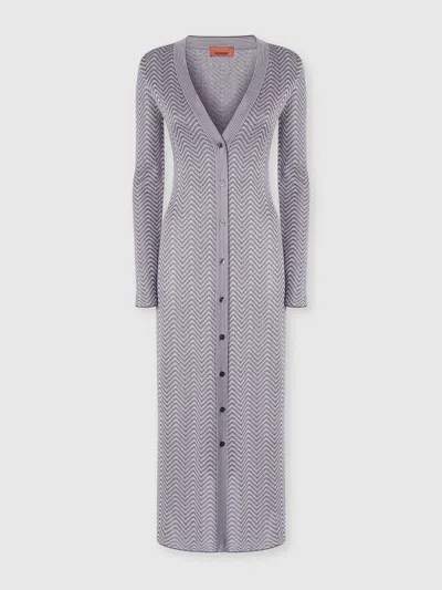 Missoni Long Cardigan With Wave Pattern