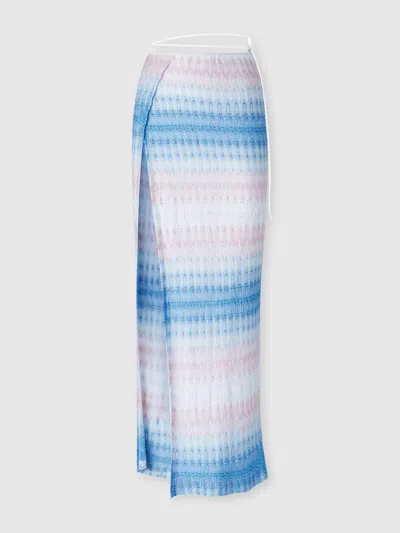 Missoni Langer Pareo-rock Aus Dégradé-spitze In Multi