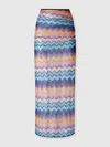 Missoni Long Printed Lace Skirt With Zig Zag Pattern