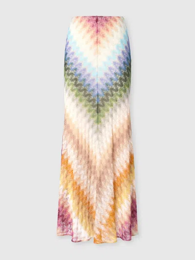 Missoni Langer Rock Aus Viskose Mit Spitzenmotiv In Multi