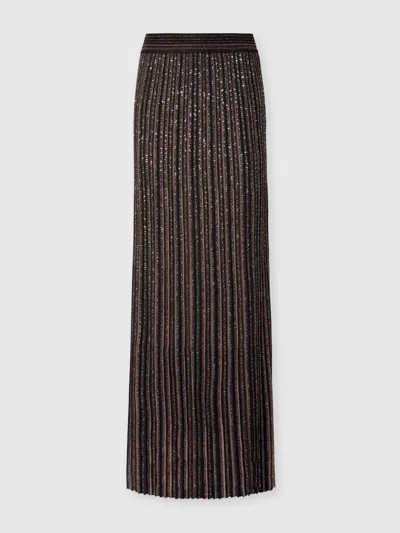 Missoni Long Skirt With Lamé Stripes In Multi