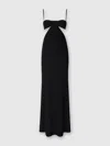 Missoni Cut-out Long Dress With Embossed Lace In Black