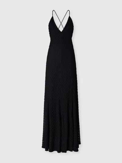 Missoni Long Viscose Dress With V-neck Lace