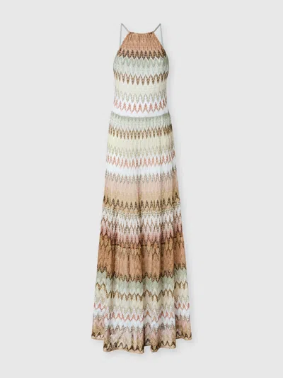 Missoni Langes Kleid Aus Zickzack-spitze In Multi