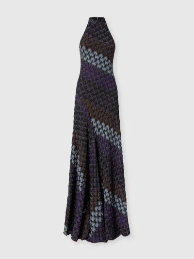 Missoni Langes Kleid Mit Neckholder In White