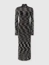 Missoni Langes Kleid Mit Stehkragen Aus Flammspitze In Multi