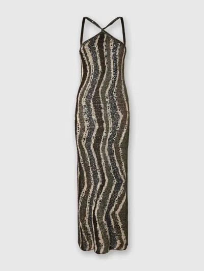 Missoni Langes Kleid Mit Wellenmuster In Multi