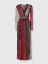 Missoni Langes Plissiertes Kleid Mit Pailletten In Multi