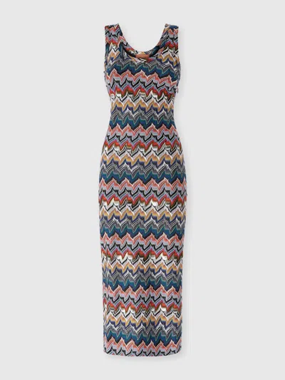 Missoni Long Lace Slip Dress In Multi