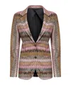 Missoni Lapel Long-sleeved Suit Jacket In Multicolor