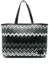 Missoni Large Canvas Tote Bag In Black