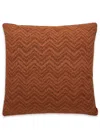Missoni Large Columbia Zigzag-woven Cushion In Brown
