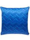 Missoni Large Layers Inlay Zigzag Cushion In Blue