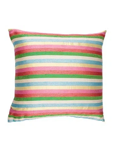 Pre-owned Missoni Large Throw Pillow In Blue/red