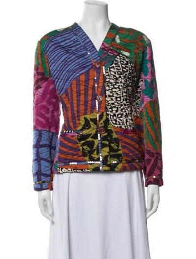 Pre-owned Missoni Late 1980's - Early 1990's Silk Jacket In Pink