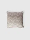 Missoni Layers 40x40 Cm Cotton Sateen Chevron Cushion In Brown