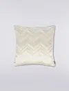 Missoni Layers 40x40 Cm Cotton Sateen Chevron Cushion In White