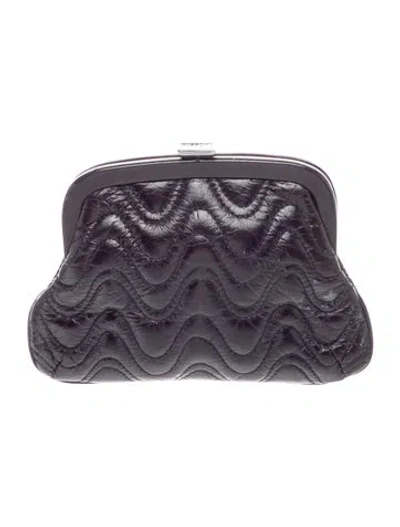 Pre-owned Missoni Leather Clutch In Black